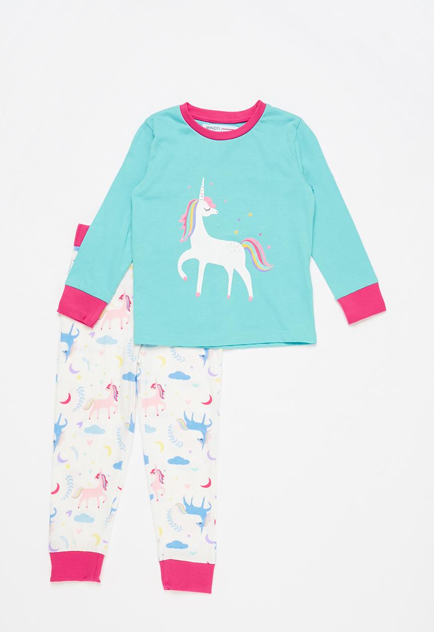 MINOTI - 2-piece girls unicorn pyjama set - multi 