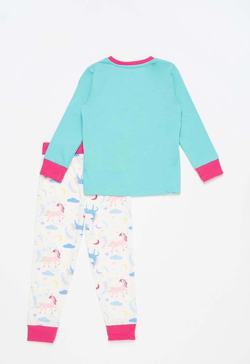 MINOTI - 2-piece girls unicorn pyjama set - multi 