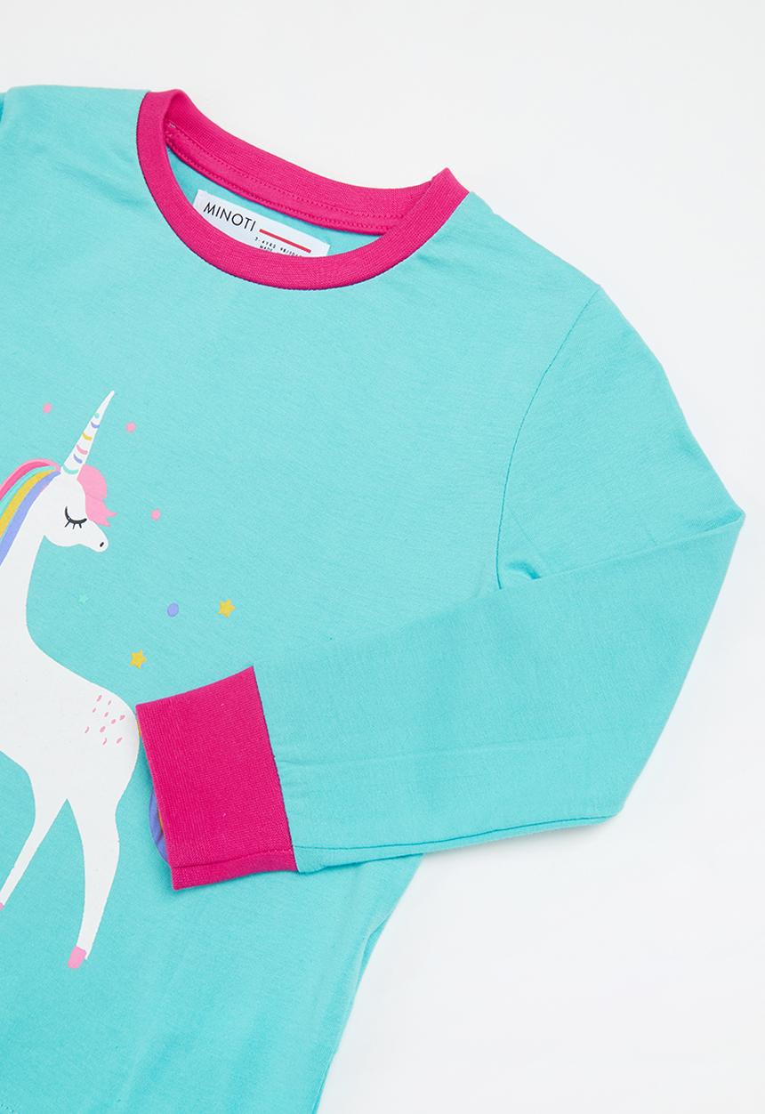 MINOTI - 2-piece girls unicorn pyjama set - multi 