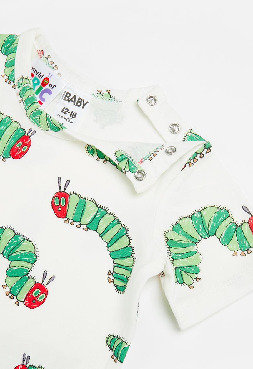 Cotton On - The short sleeve romper license - white & green