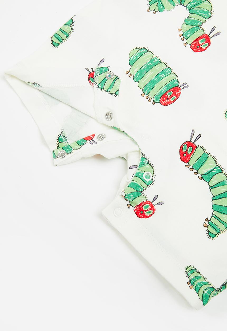 Cotton On - The short sleeve romper license - white & green