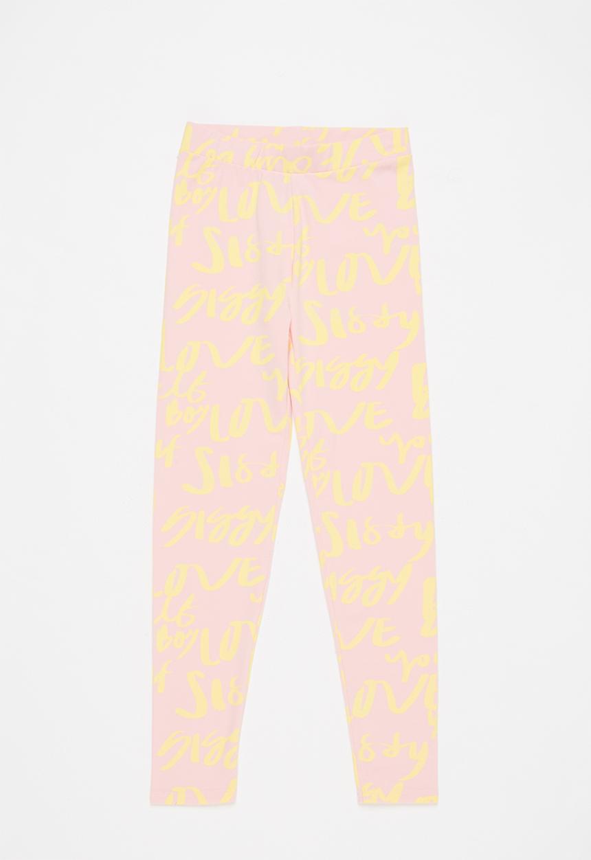 SISSY BOY - Rikki legging - baby pink & pale yellow
