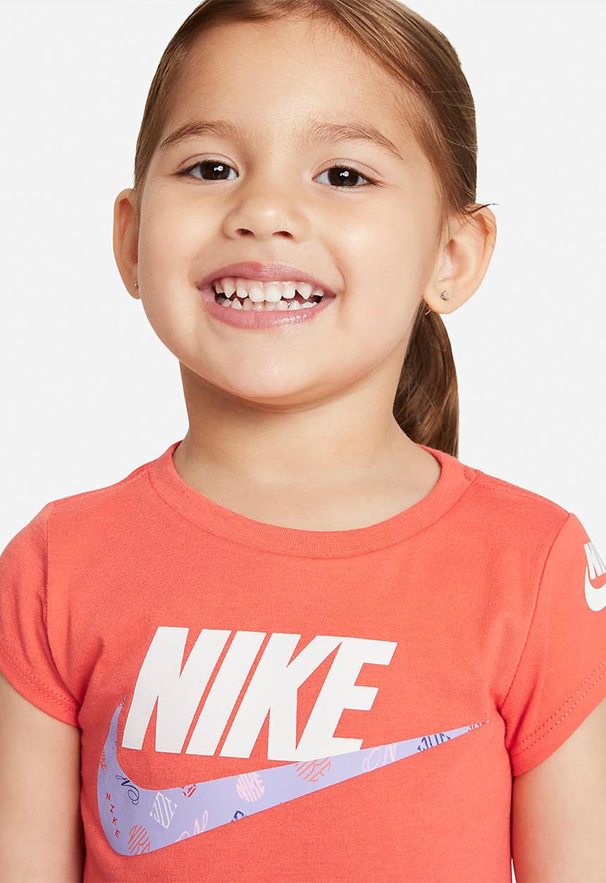 Nike - Nike girls futura mini monogram - peach 