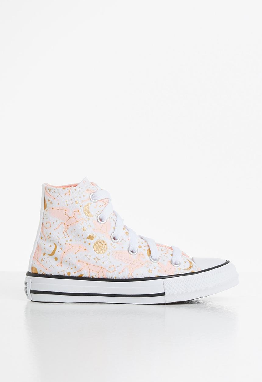 Converse - Chuck taylor all star hi - white/storm pink/gold