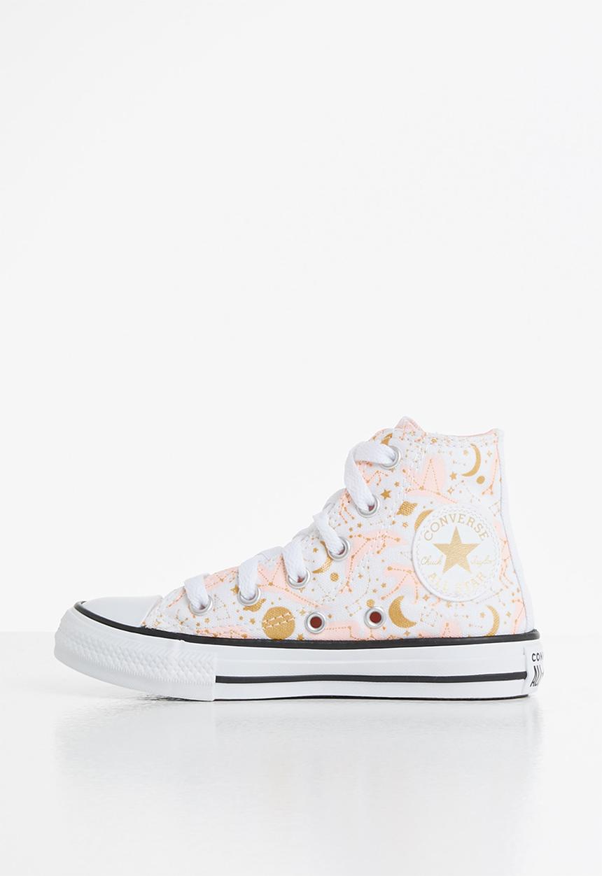 Converse - Chuck taylor all star hi - white/storm pink/gold