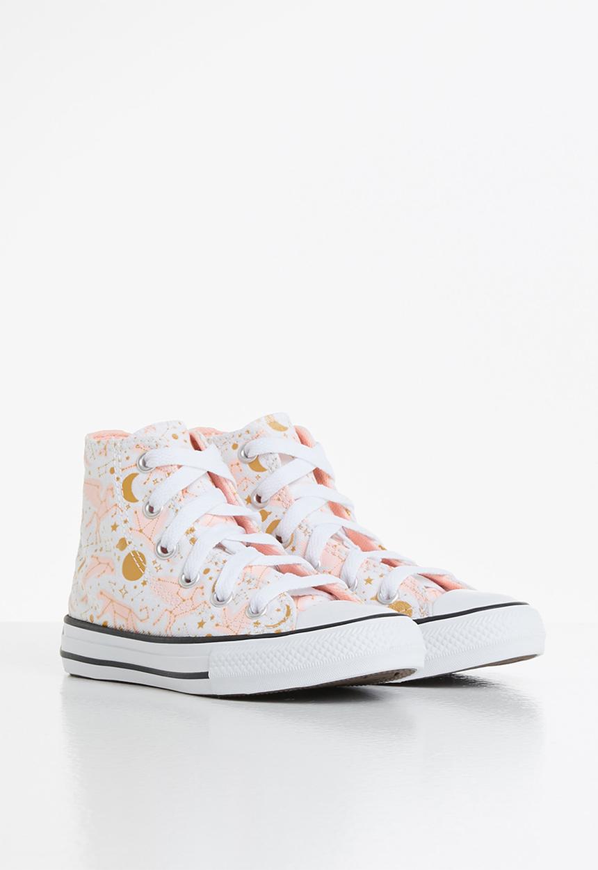 Converse - Chuck taylor all star hi - white/storm pink/gold