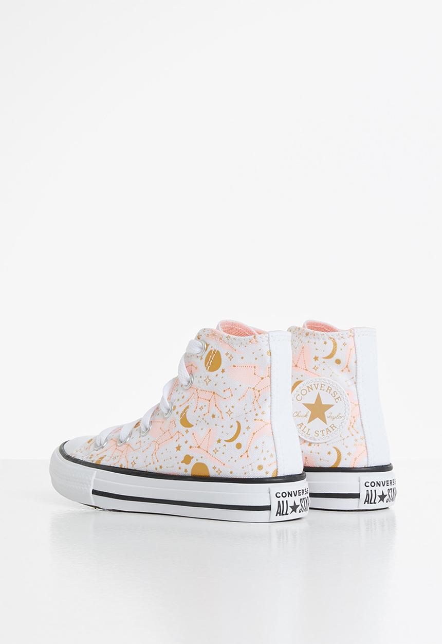 Converse - Chuck taylor all star hi - white/storm pink/gold
