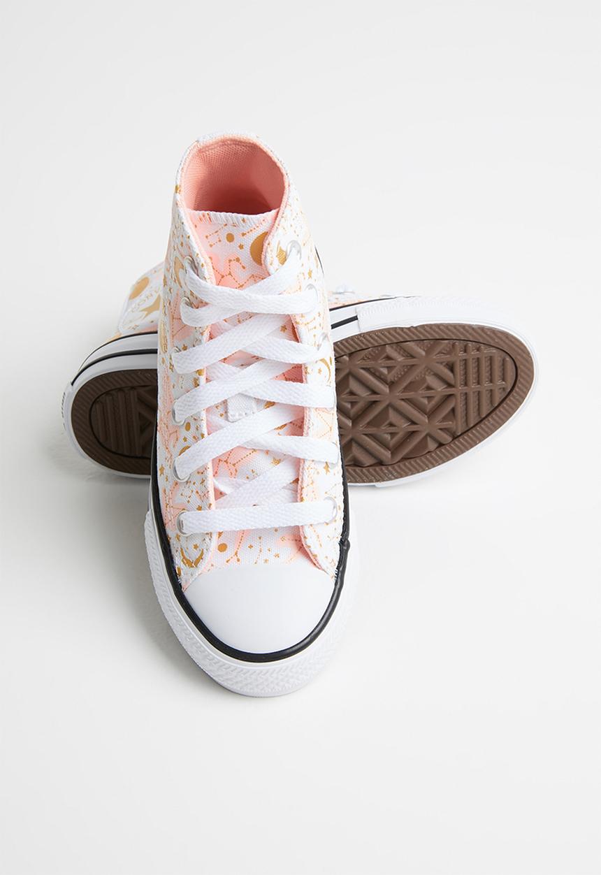 Converse - Chuck taylor all star hi - white/storm pink/gold