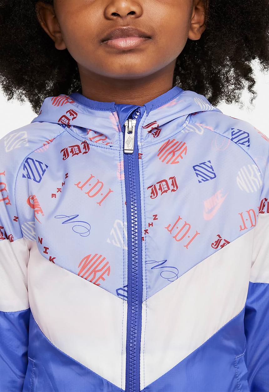 Nike - Nike girls icon clash aop windrunner - blue & purple 