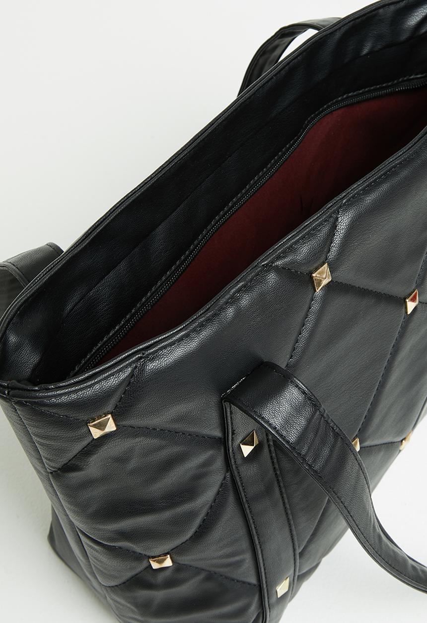 Superbalist - Kylie studded tote bag - black