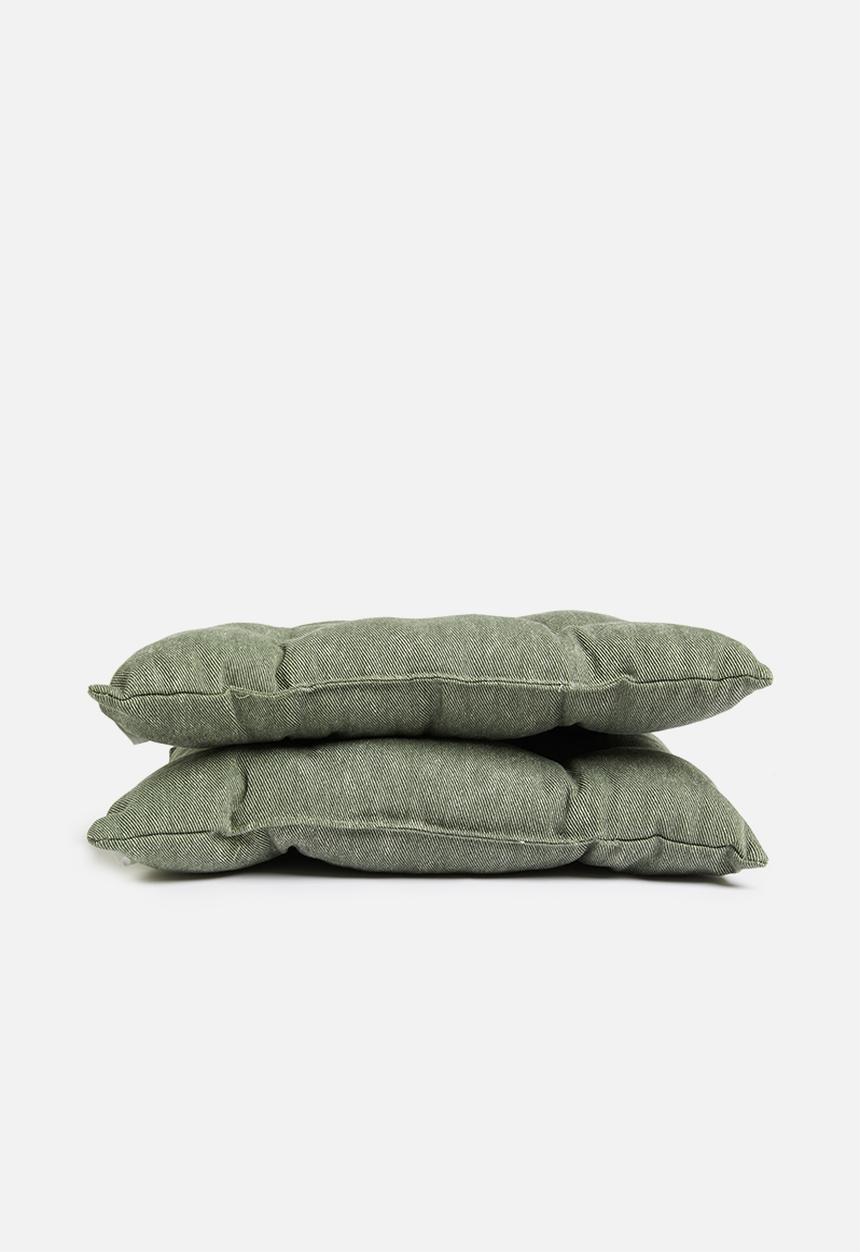 H&S - Chair pad set of 2 - charcoal