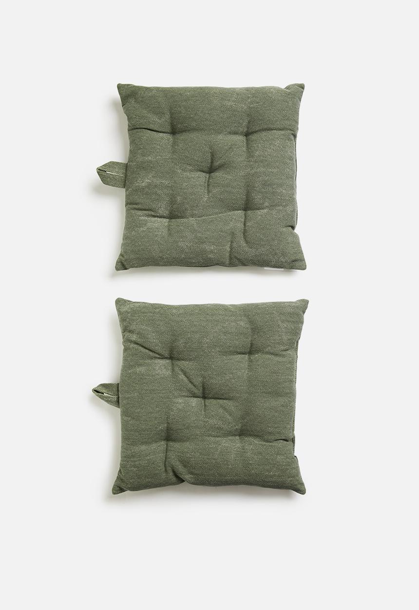 H&S - Chair pad set of 2 - charcoal