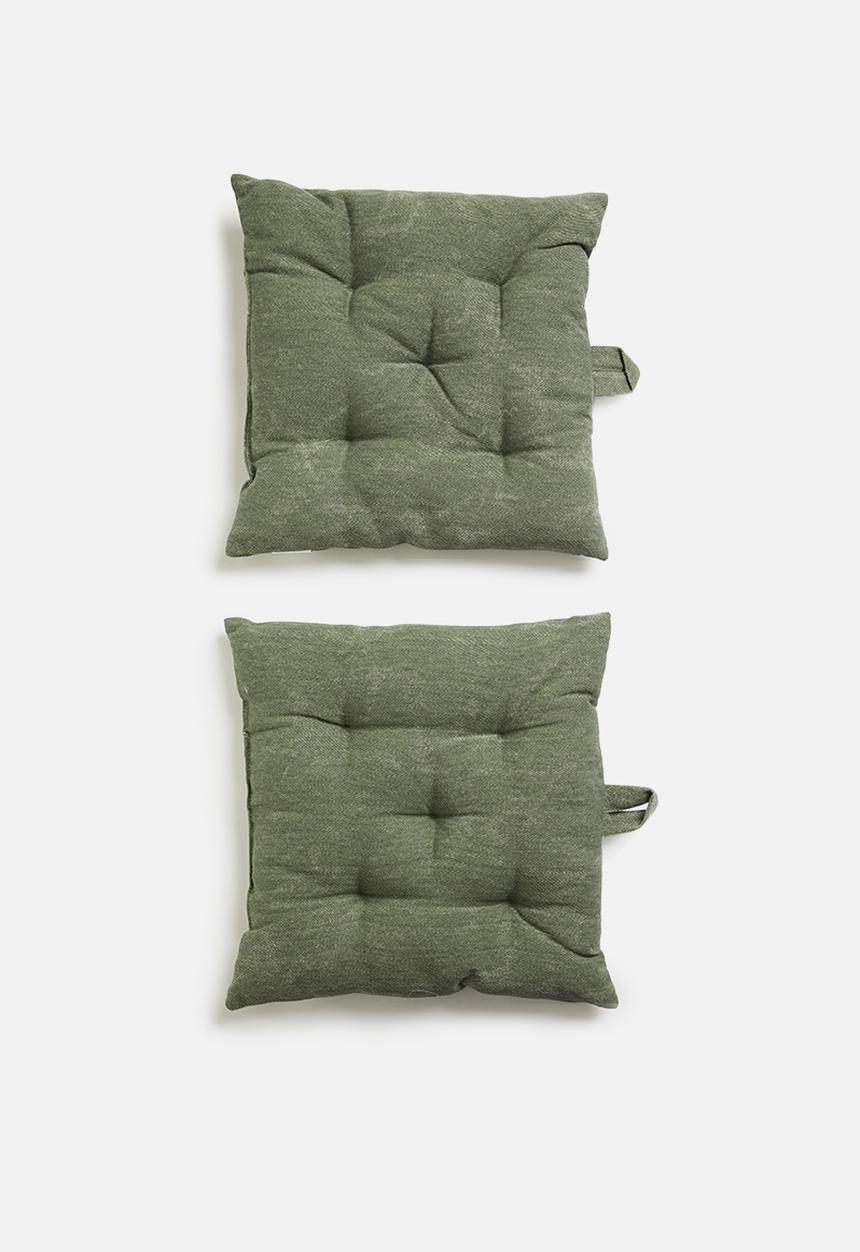 H&S - Chair pad set of 2 - charcoal