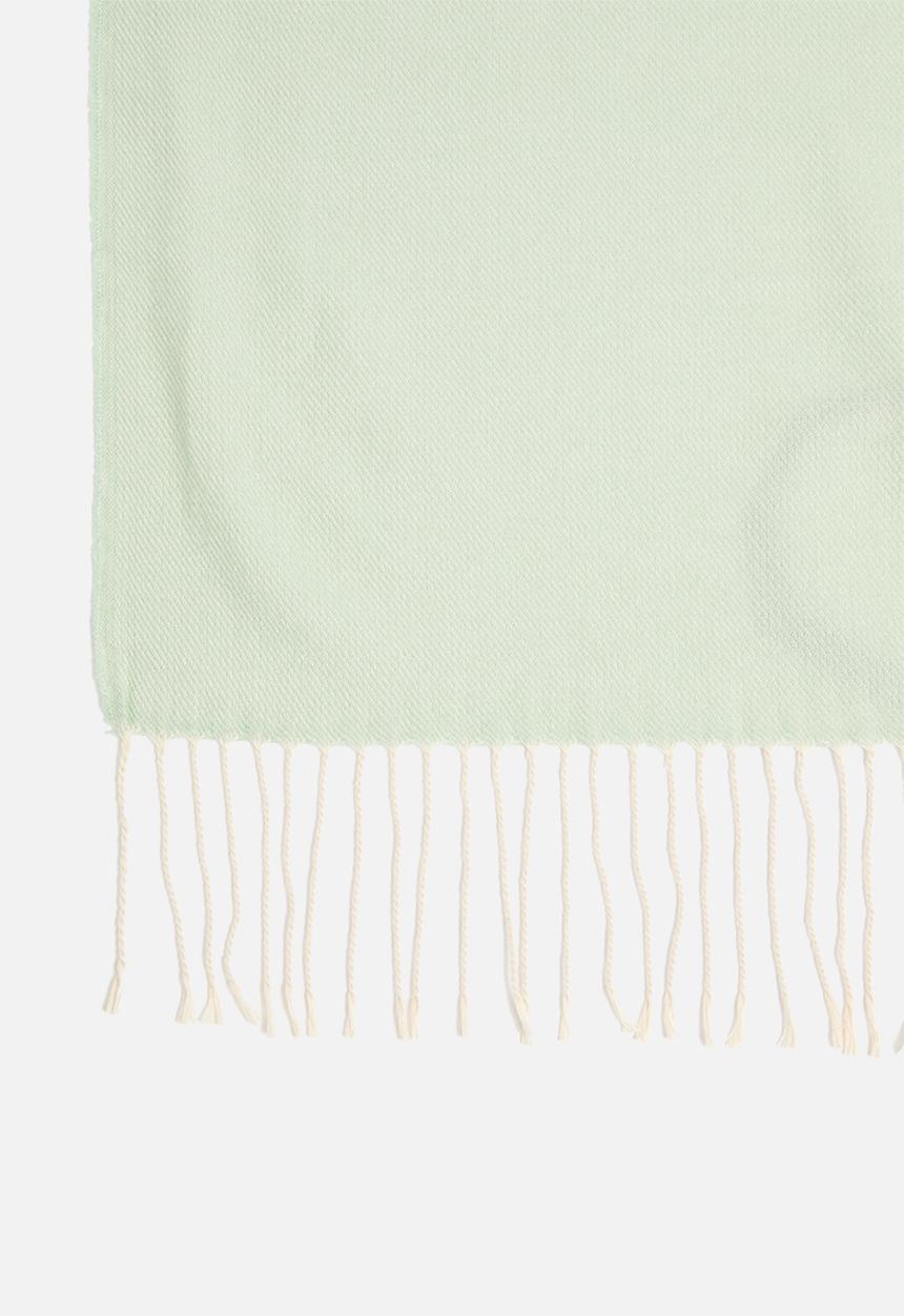 H&S - Plain throw with fringe - green