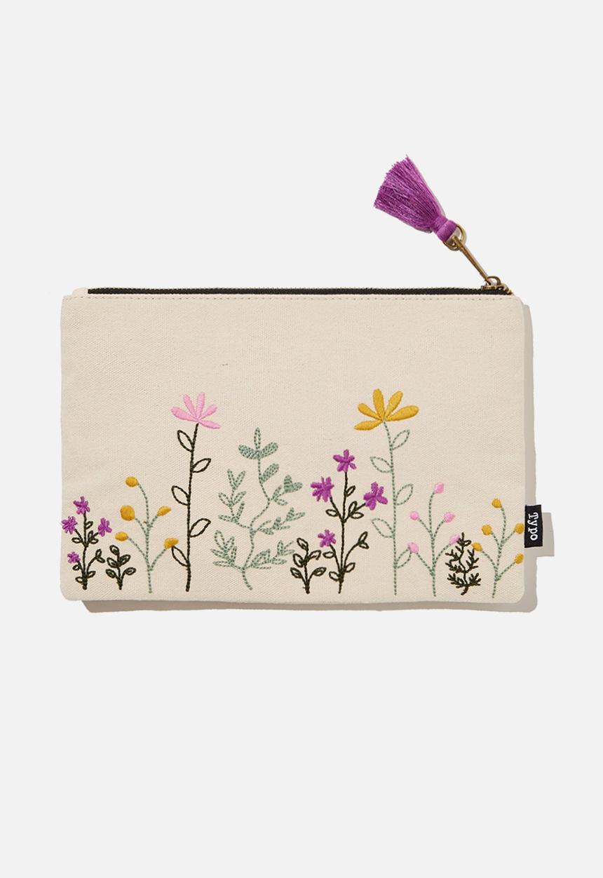 Typo - Cottage pencil case-flower garden