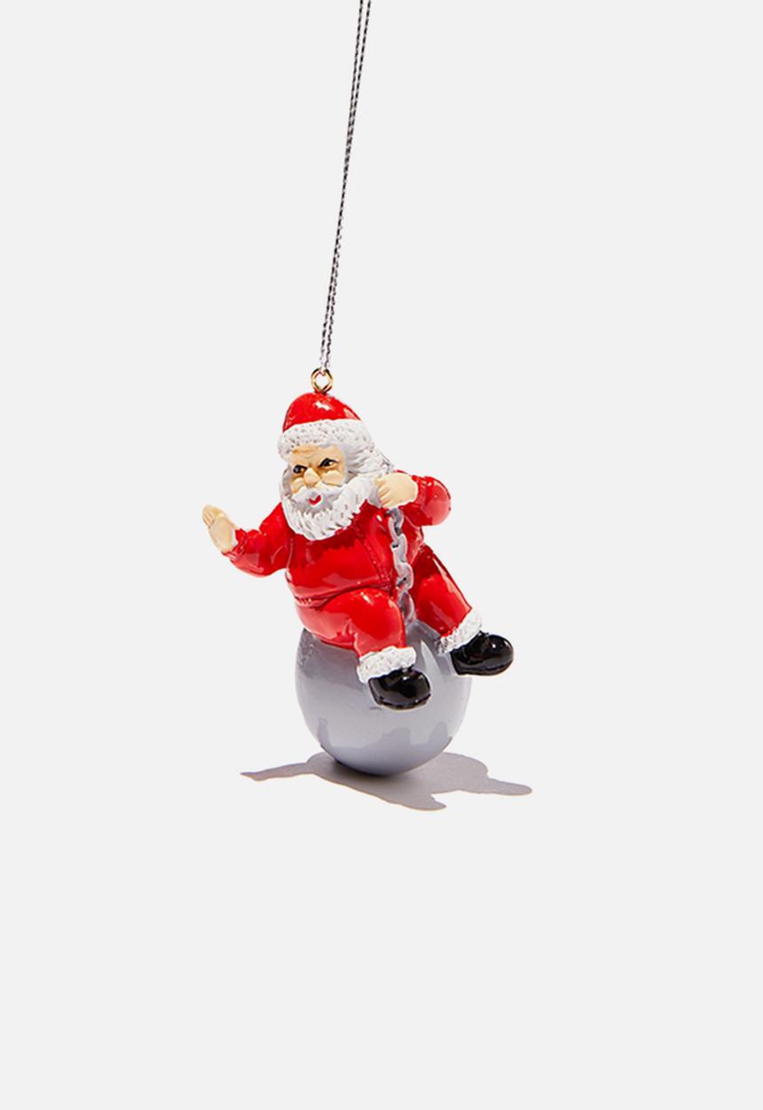 Typo - Resin christmas ornament-santa wrecking ball