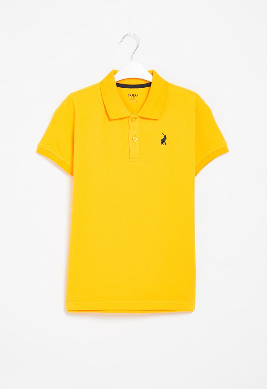 POLO - Boys austin short sleeve golfer - yellow