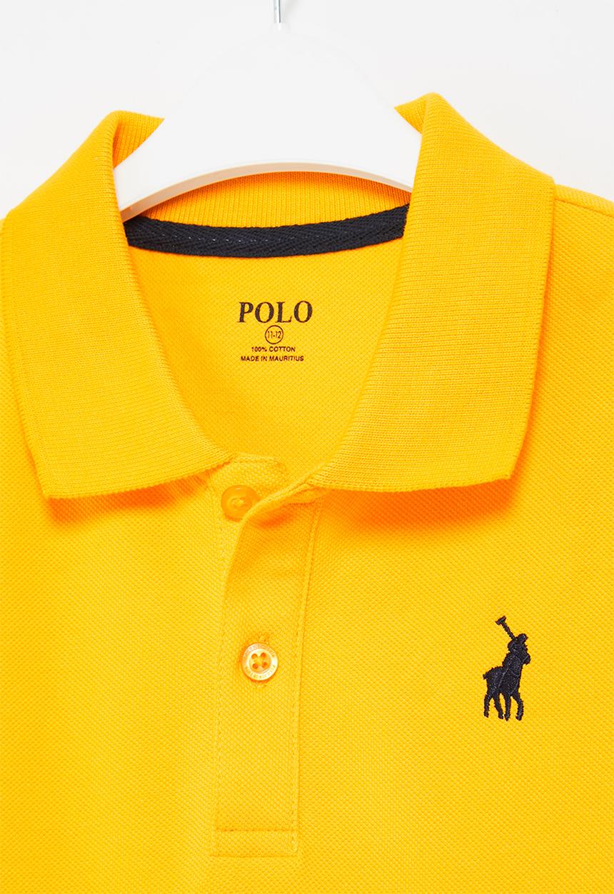 POLO - Boys austin short sleeve golfer - yellow