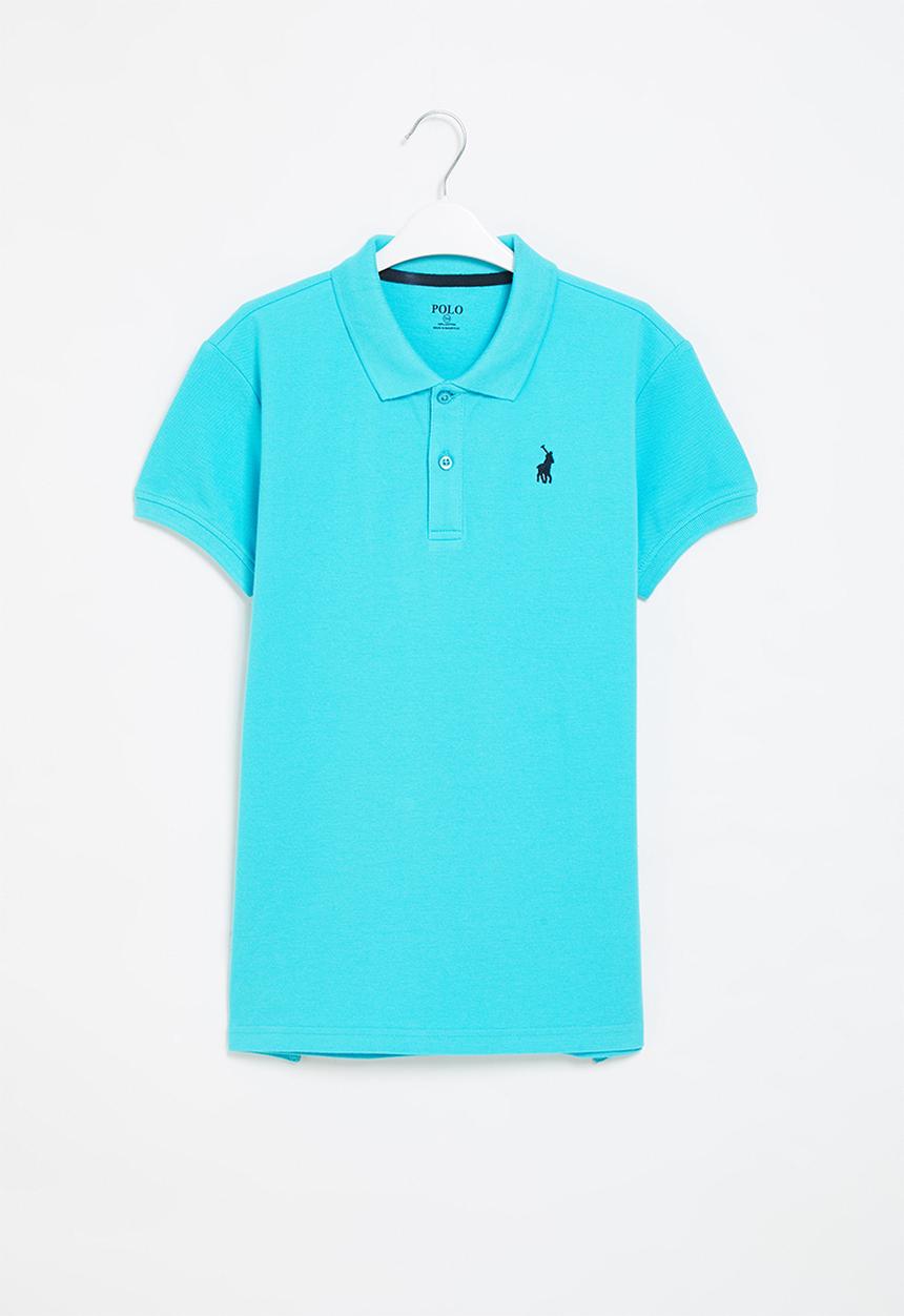 POLO - Boys austin short sleeve golfer - turquoise