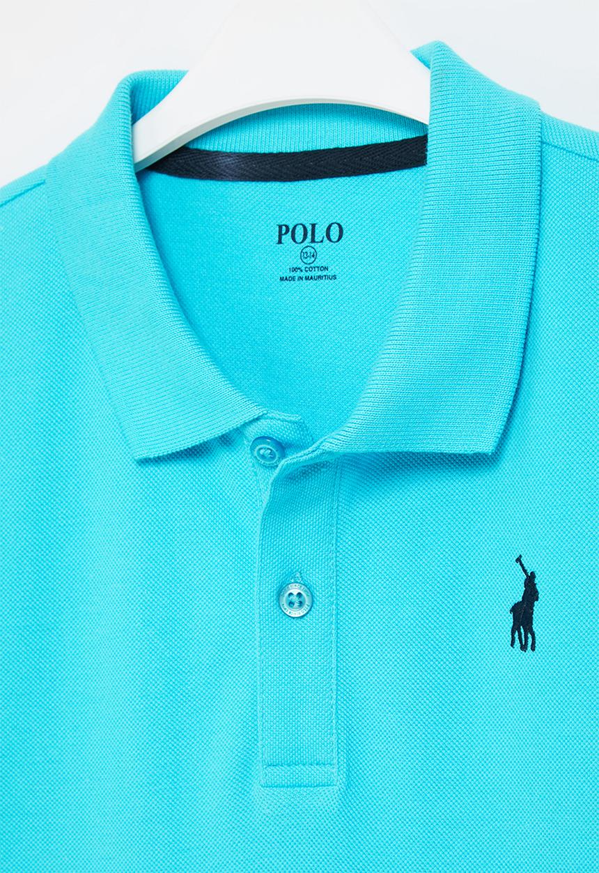 POLO - Boys austin short sleeve golfer - turquoise