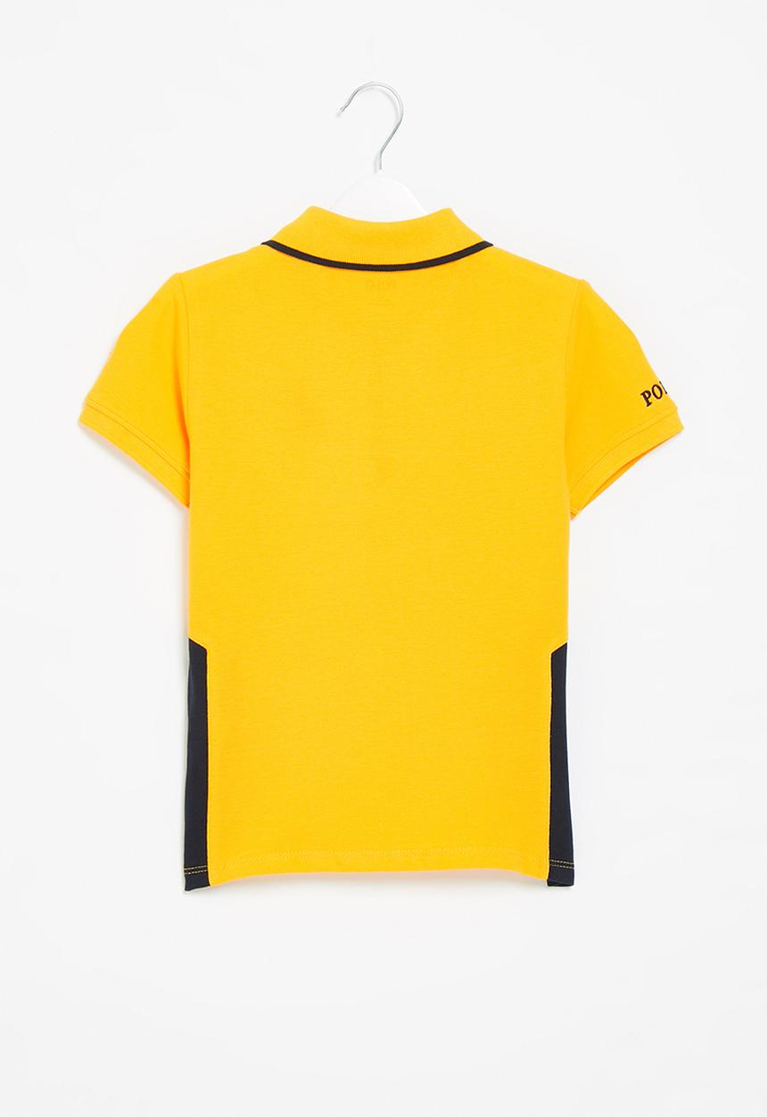 POLO - Boys david cut & sew qtr zip golfer - yellow