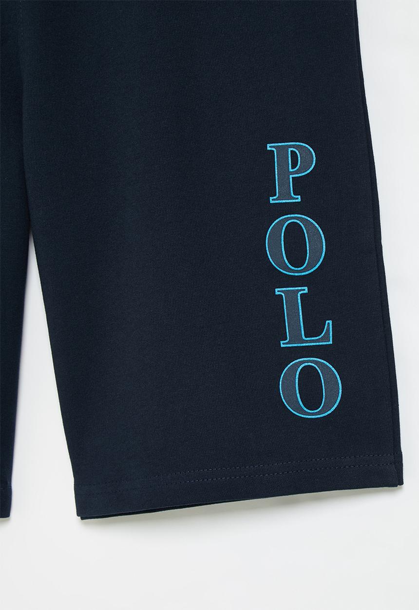 POLO - Boys kai printed short - navy