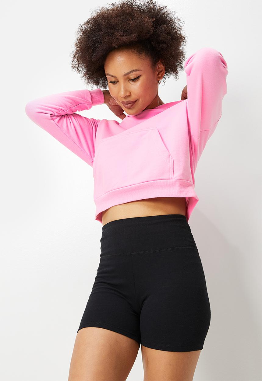 Blake - Cropped hoodie - pink