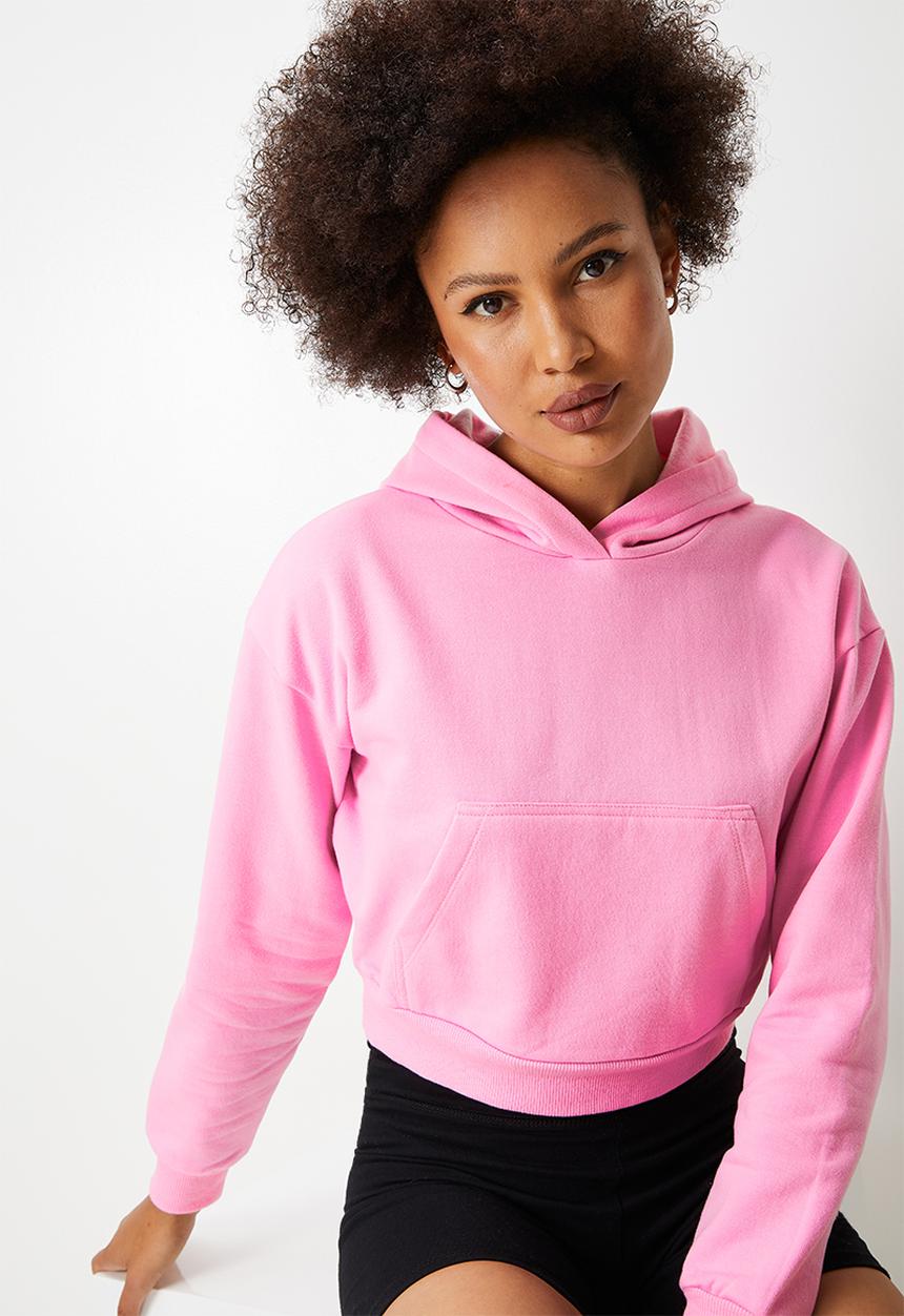 Blake - Cropped hoodie - pink