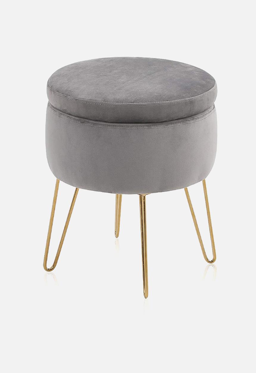Fine Living - Cairo storage ottoman - dark grey