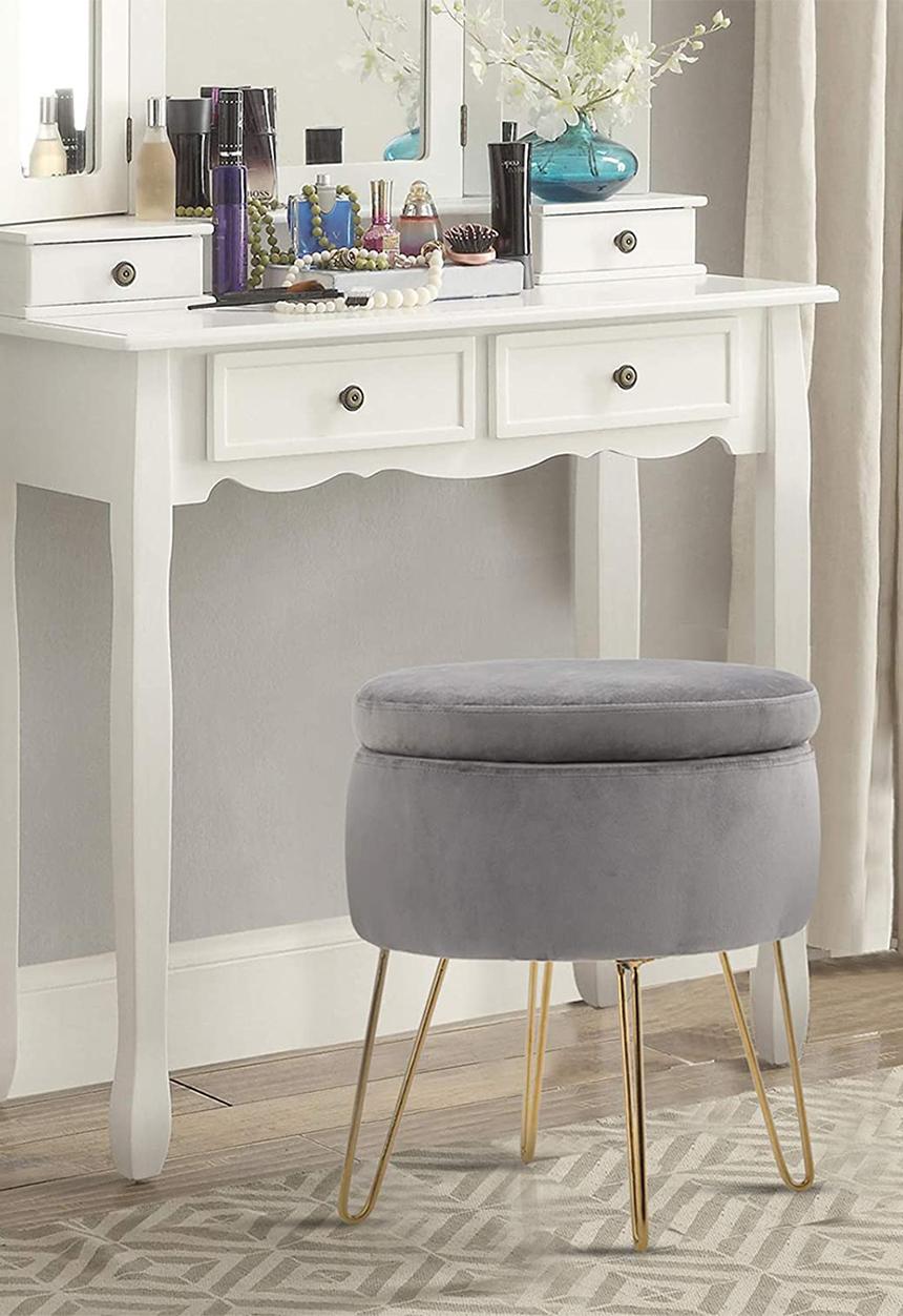 Fine Living - Cairo storage ottoman - dark grey