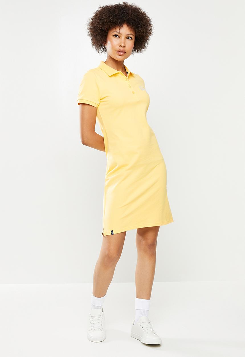 Aca Joe - Golfer short sleeve polo dress - yellow