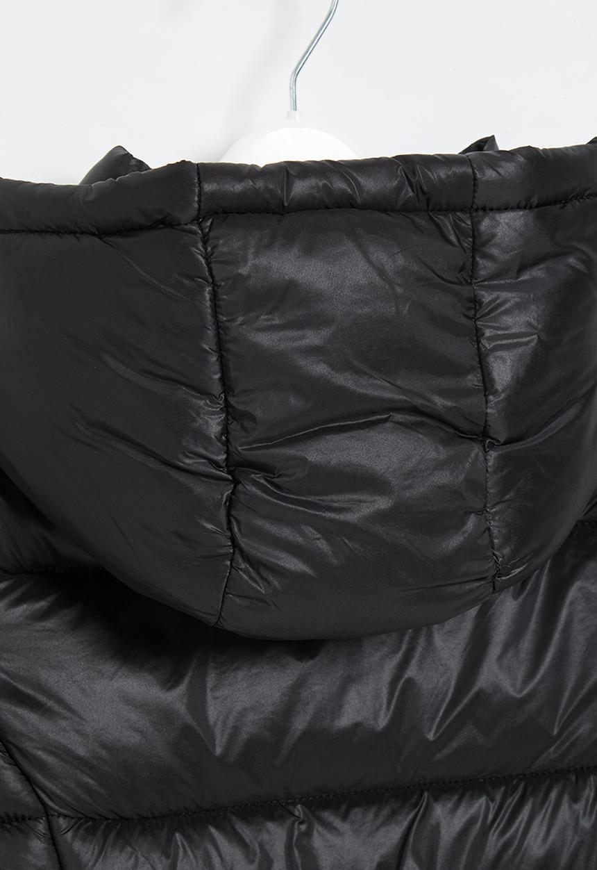MINOTI - Girls basic longline puffa coat - black