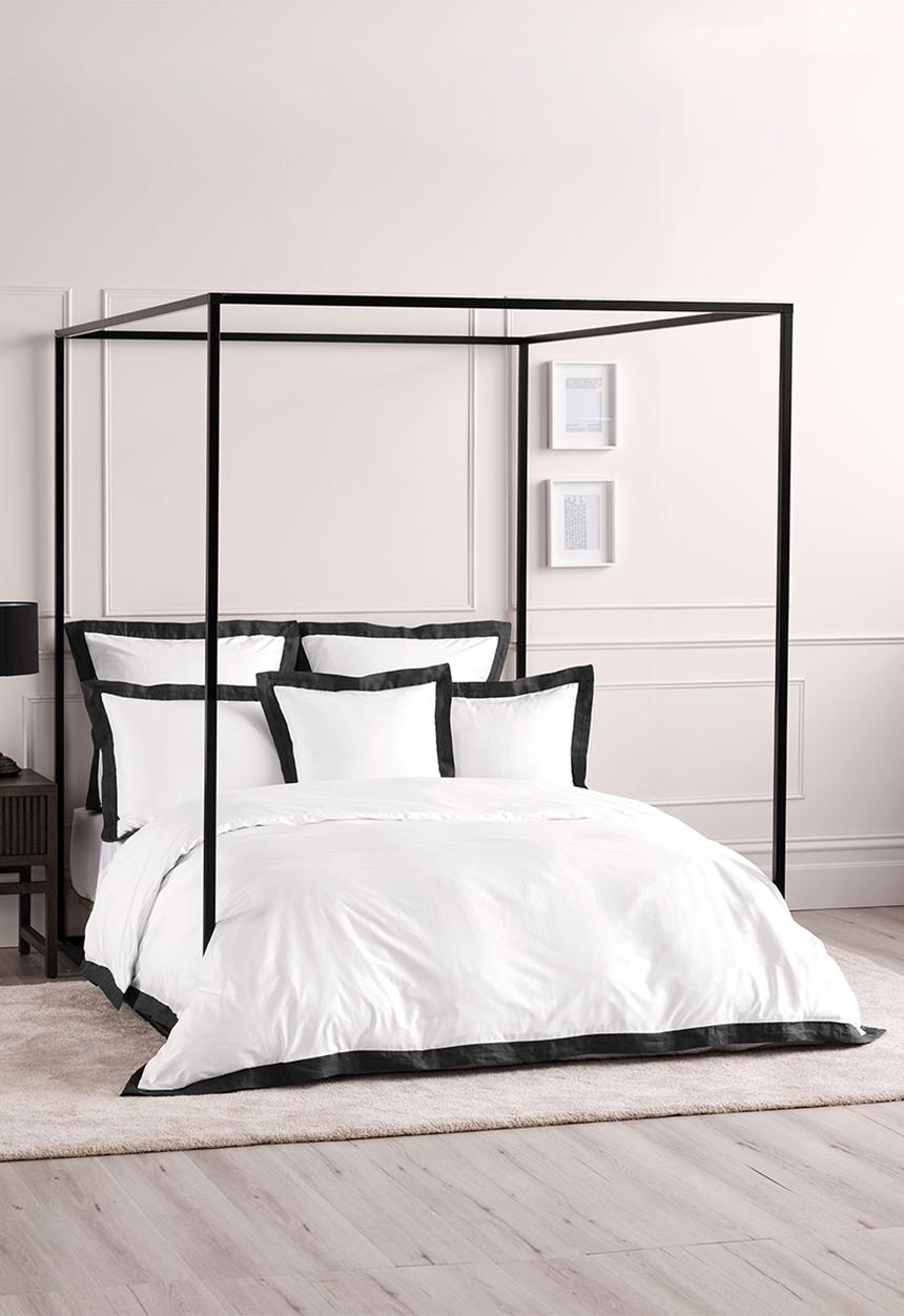 Linen House - Denyer duvet cover set - white & black