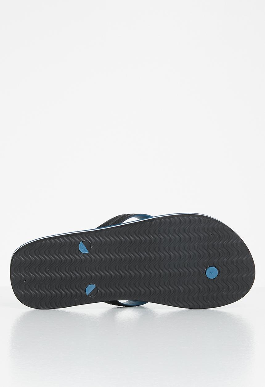 Aca Joe - Print slip-slops - teal & black