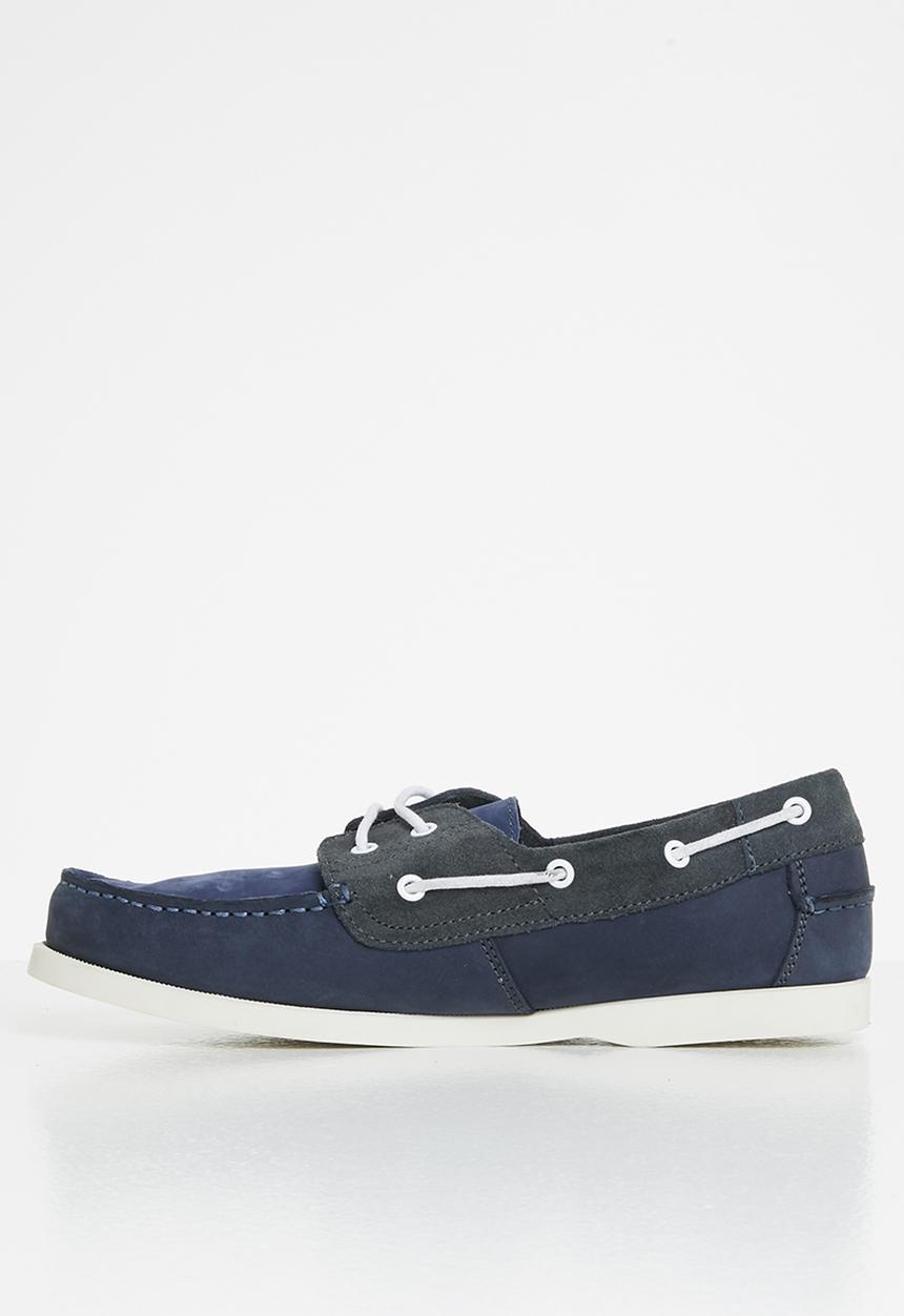 POLO - Chad boat contrast lace up - navy