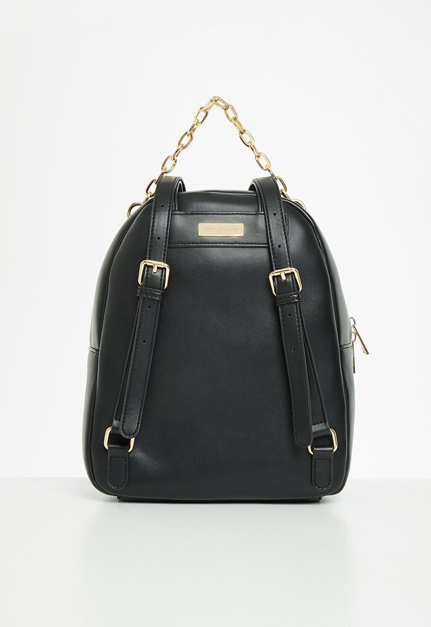 SISSY BOY - Diamante quilted backpack - black