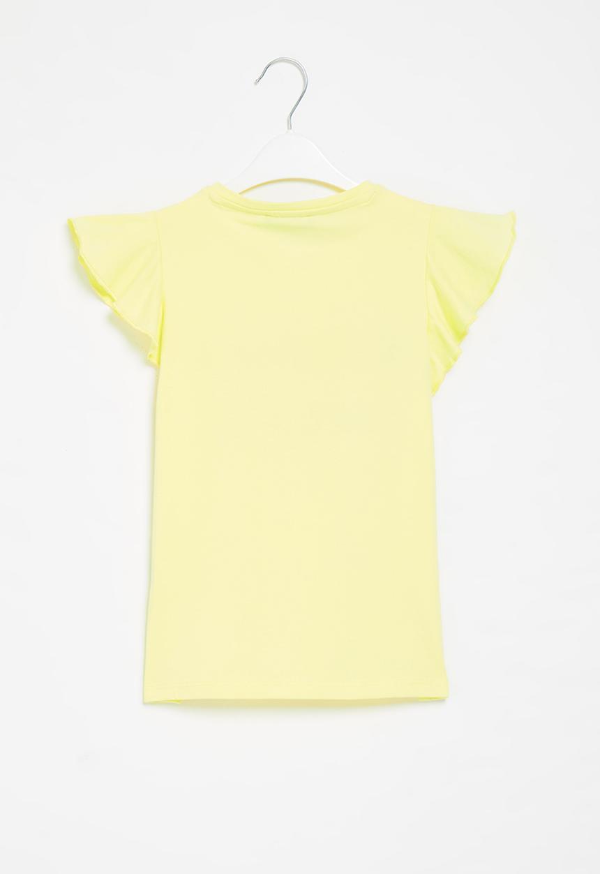 SISSY BOY - Pima flutter sleeve top - pale yellow