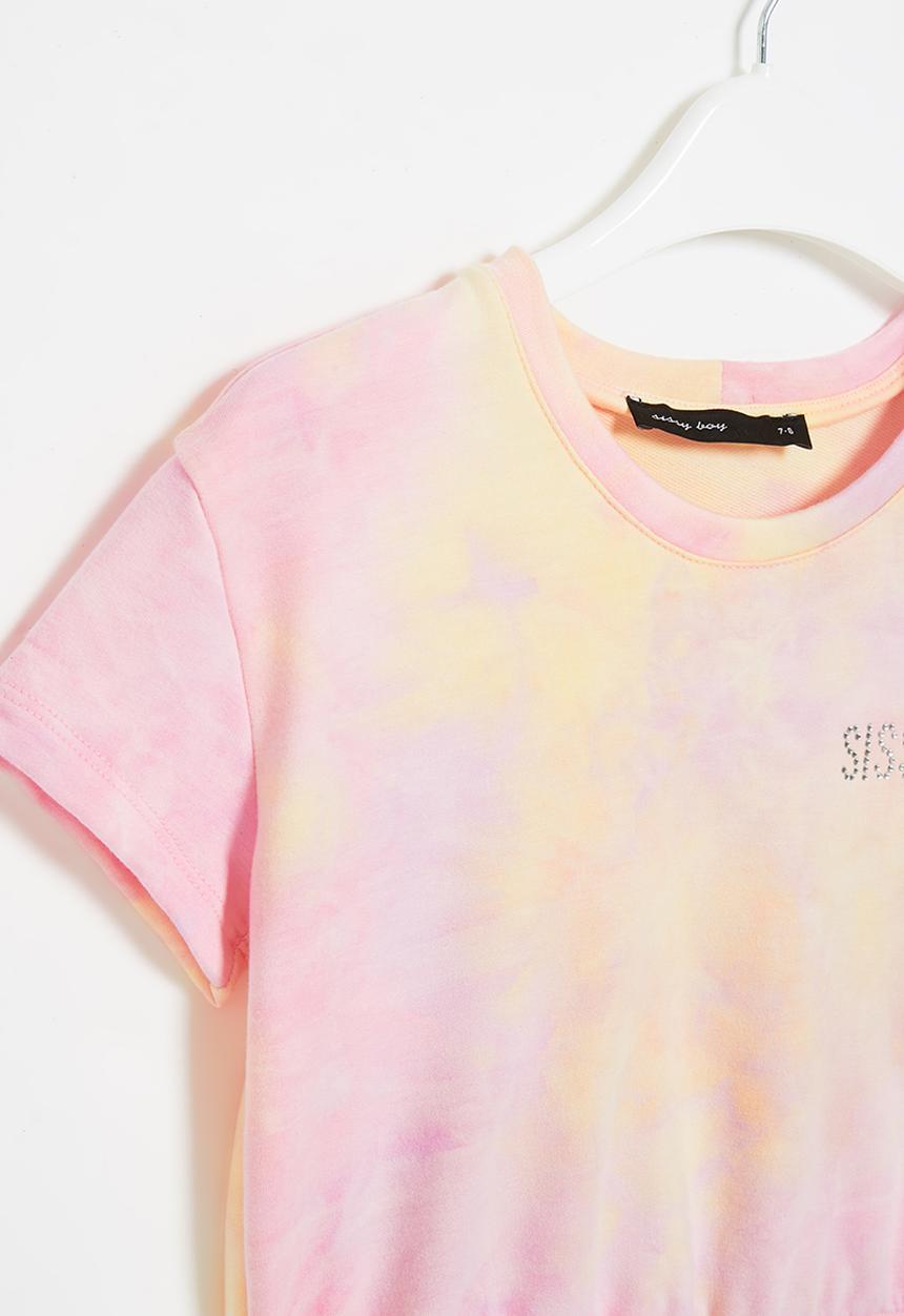 SISSY BOY - Flat out beautiful tie dye top -pink & orange 