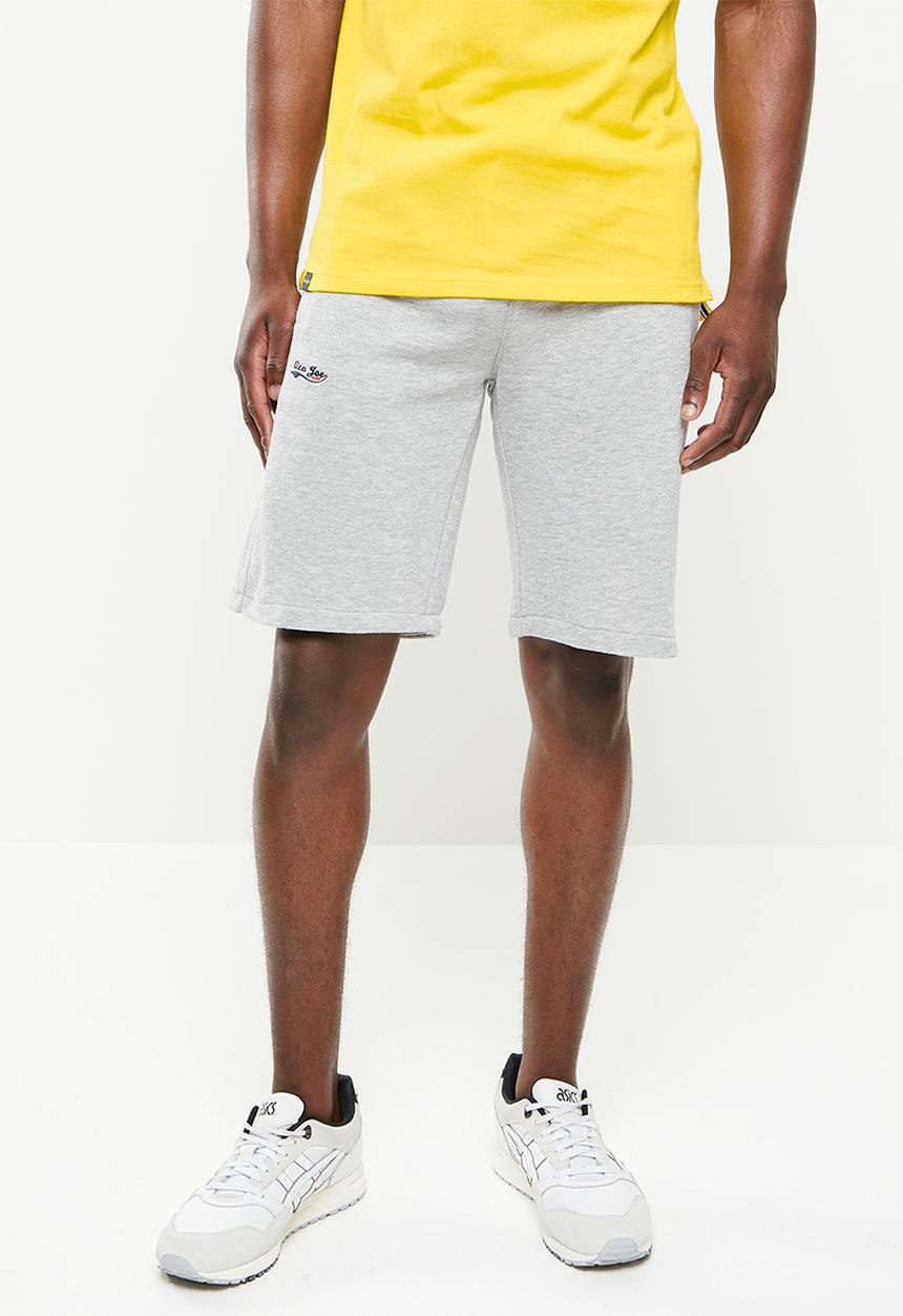 Aca Joe - Unbrushed fleece elasticated shorts - grey