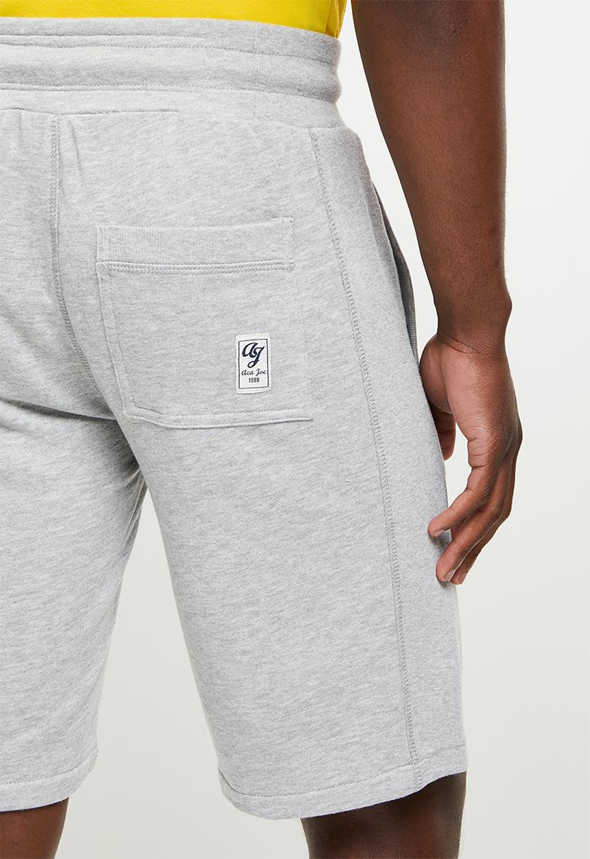Aca Joe - Unbrushed fleece elasticated shorts - grey