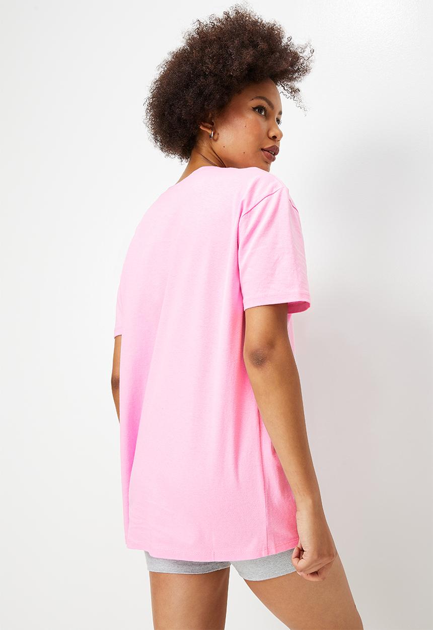 Blake - Oversized tee with print - pink