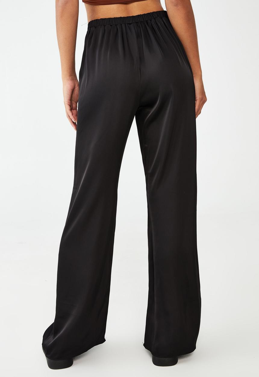Cotton On - Santorini satin pant - black
