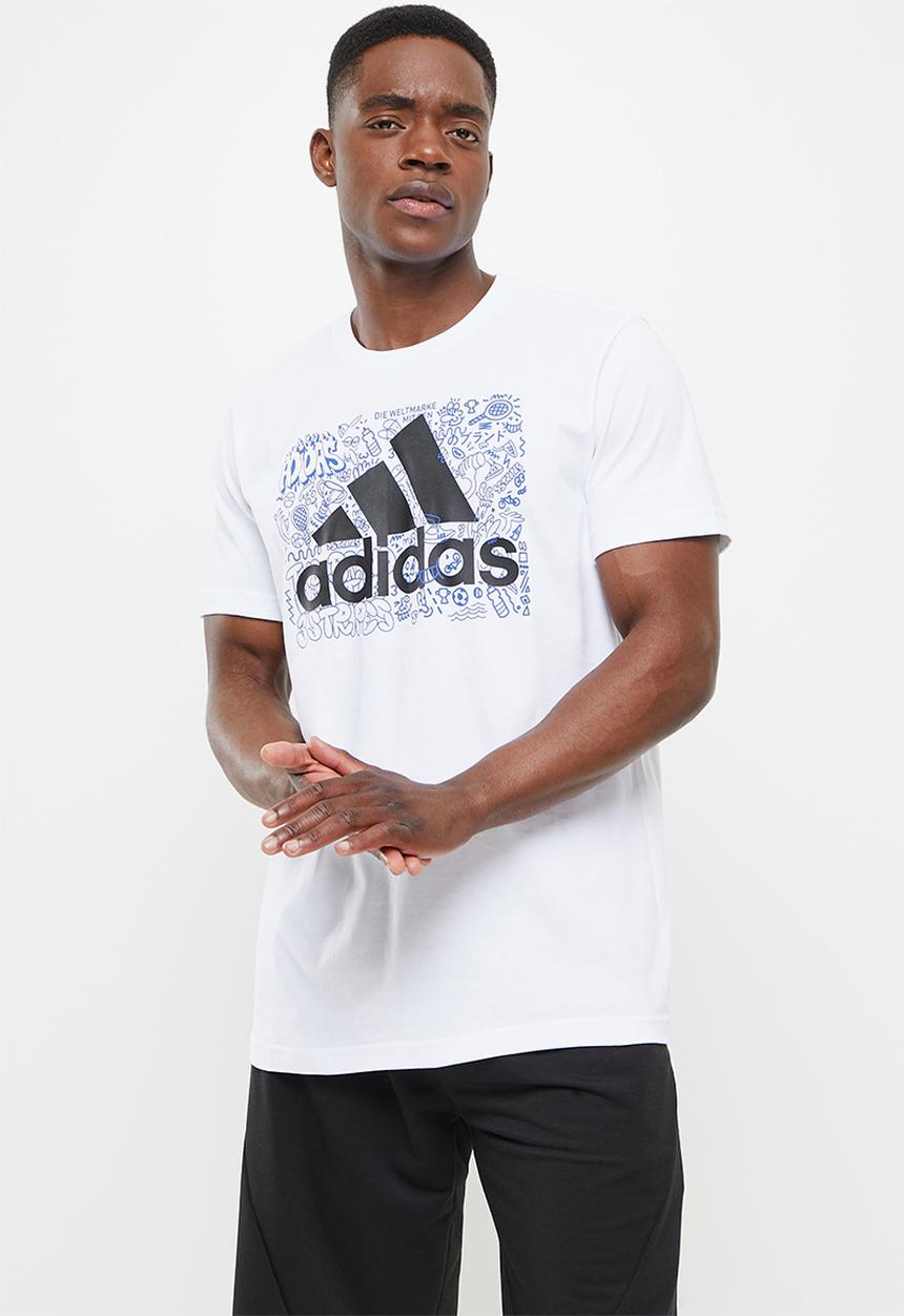 adidas Performance - Adidas M tee - white/black