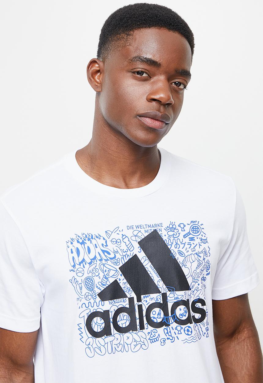 adidas Performance - Adidas M tee - white/black