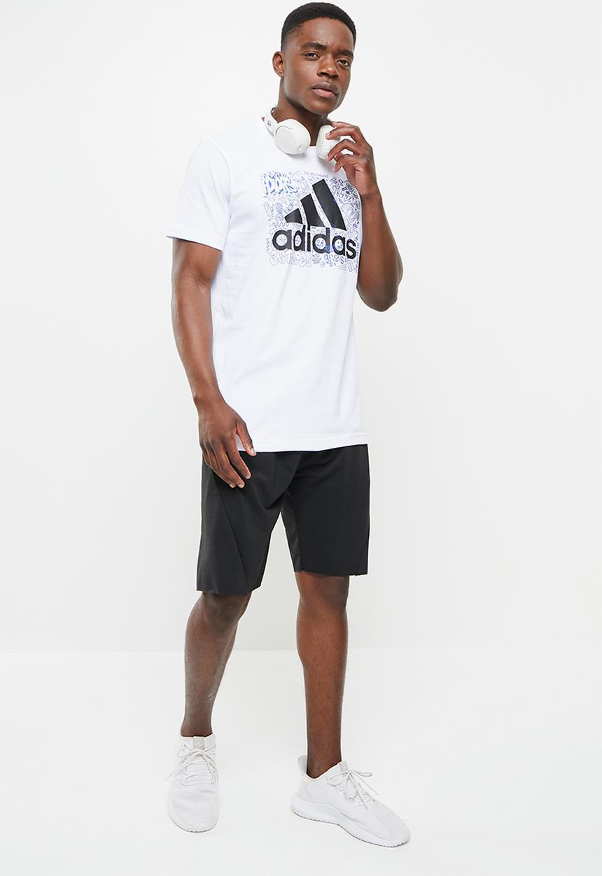 adidas Performance - Adidas M tee - white/black