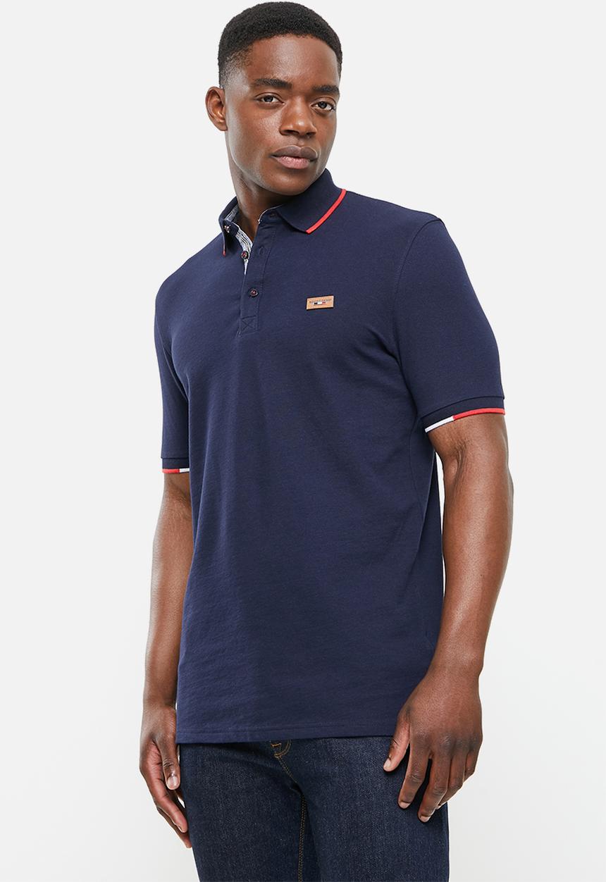 SOVIET - M cordova short sleeve pique golfer  - navy