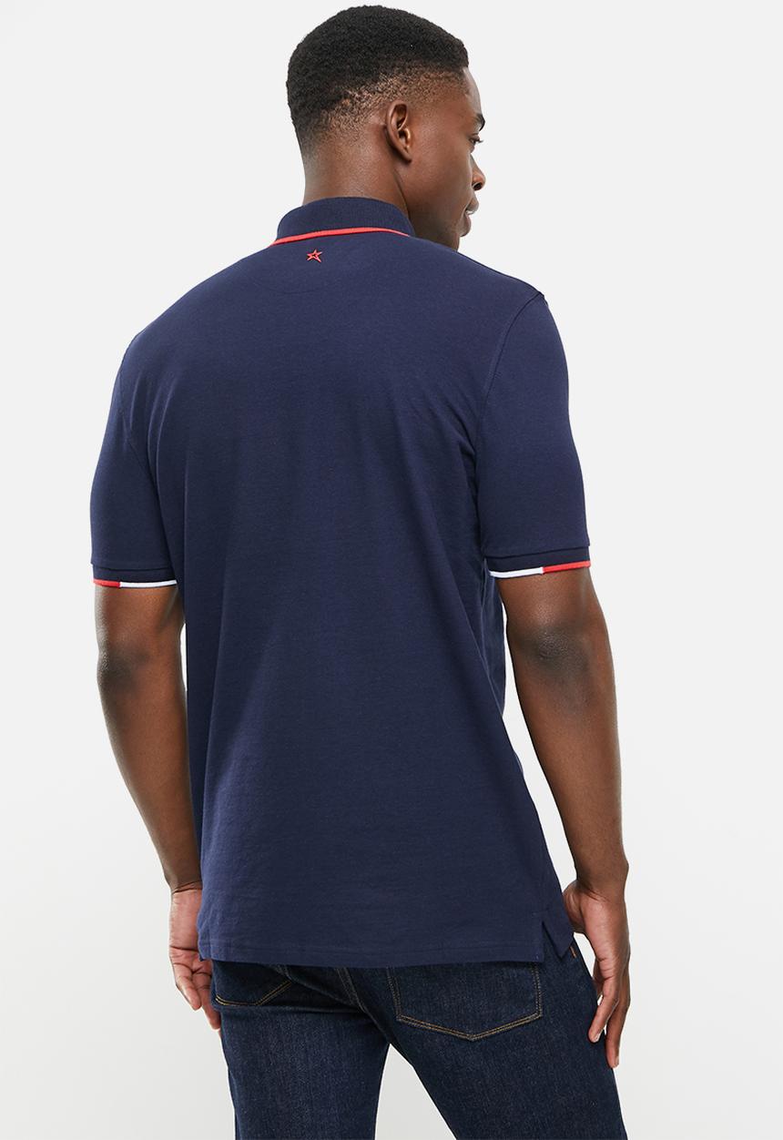 SOVIET - M cordova short sleeve pique golfer  - navy