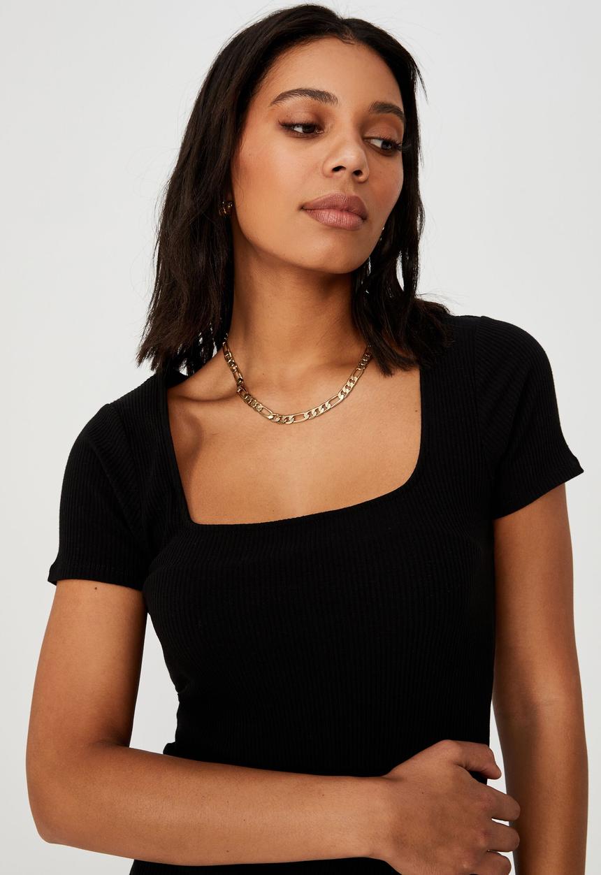 Cotton On - Essential mini dress - black