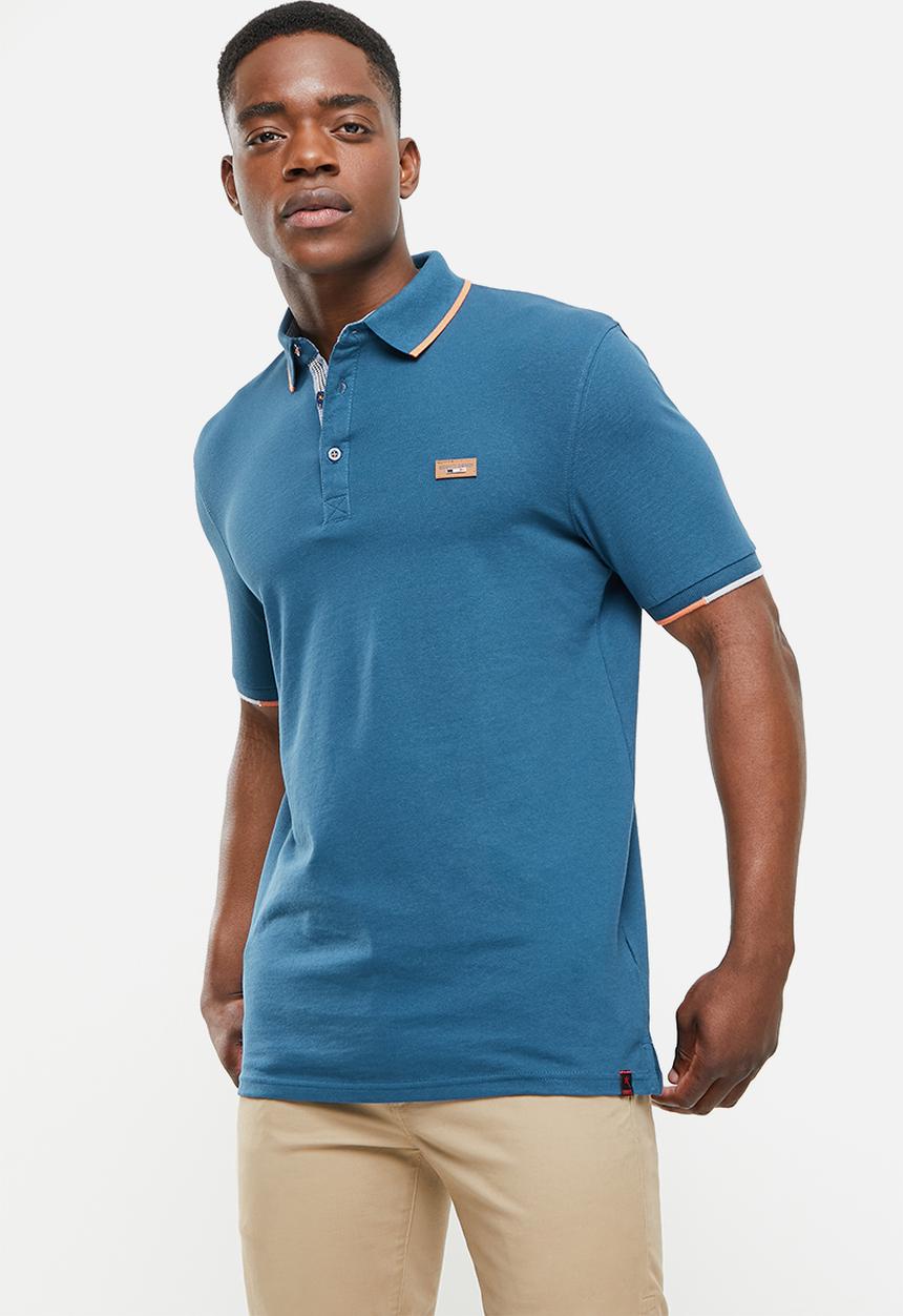 SOVIET - M cordova short sleeve pique golfer  - teal