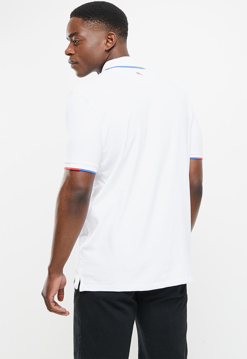 SOVIET - M cordova short sleeve pique golfer  - white